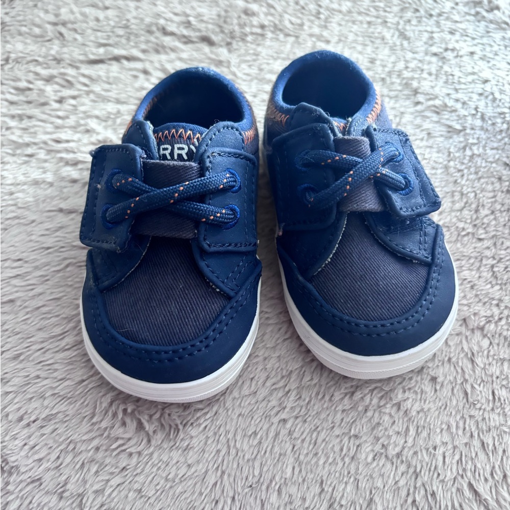 Sperry Baby Infant Slip-on Shoes - Navy and White